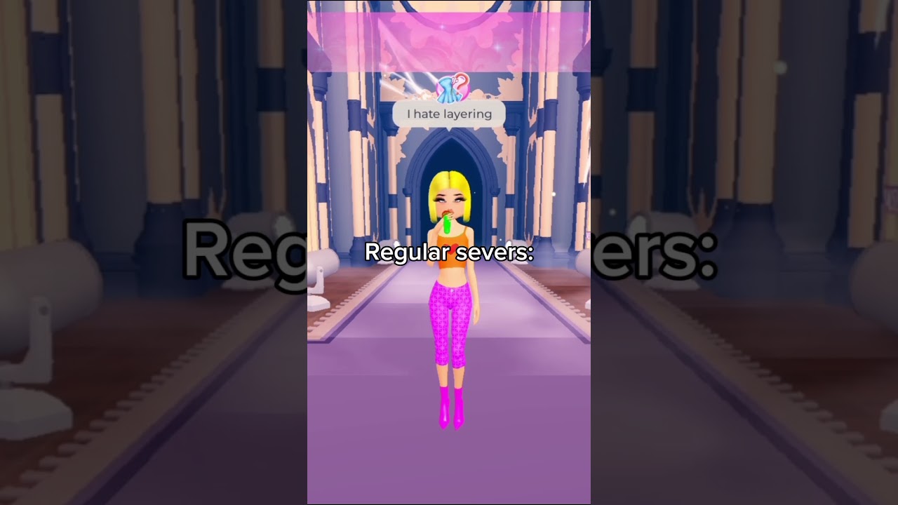 Regular vs. Pro servers in dti #dresstoimpress #roblox #dti #shorts