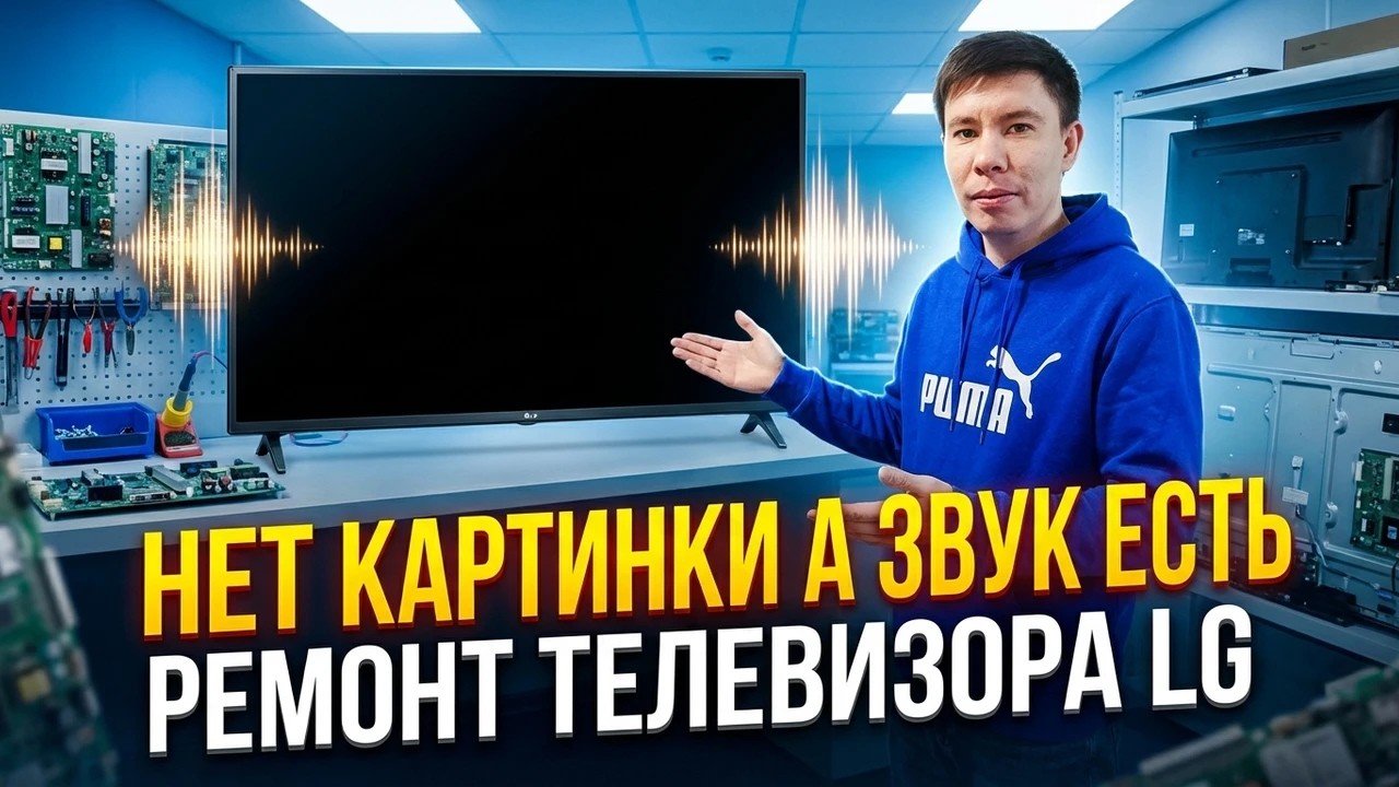 Телевизор УМЕР? А Вот и НЕТ! Ремонт за 0 рублей. Звук есть, а картинки на экране нет.