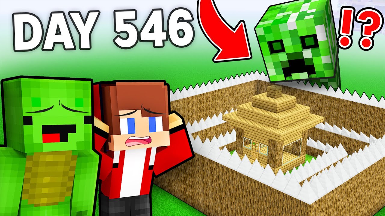Mikey and JJ Survive 1000 days to win $100,000 in Minecraft Maizen !
