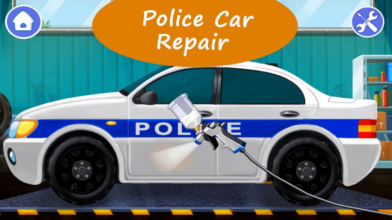 Police Car Repair - Become a Car Mechanic and Learn How to Repair Cars | GoKids! Games