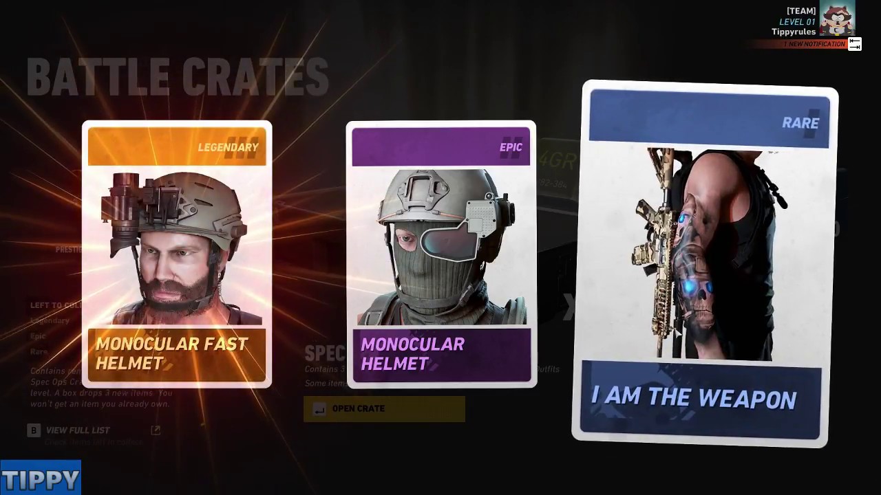 Opening x13 Prestige & x 17 Spec Ops Crates with new loot items