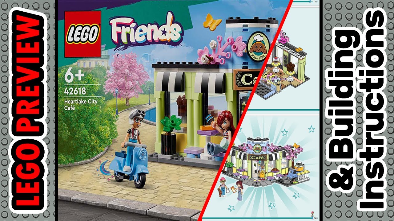 PREVIEW: 42618, LEGO Friends, Heartlake City Caf&eacute;​ & Building Instructions! LEGO 2024