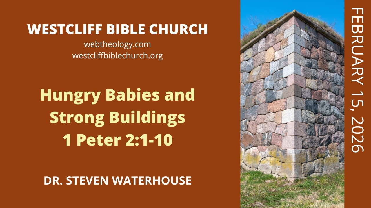 1 Peter 2:1-10  Hungry Babies and Strong Buildings  2/15/2026