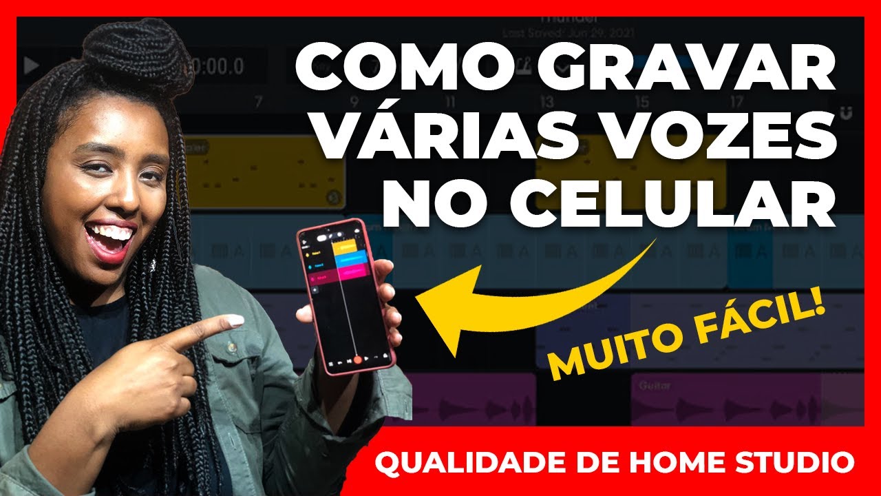 COMO GRAVAR VÁRIAS VOZES NO CELULAR  (APLICATIVO BANDLAB) *MUITO FÁCIL *SEGUNDA VOZ