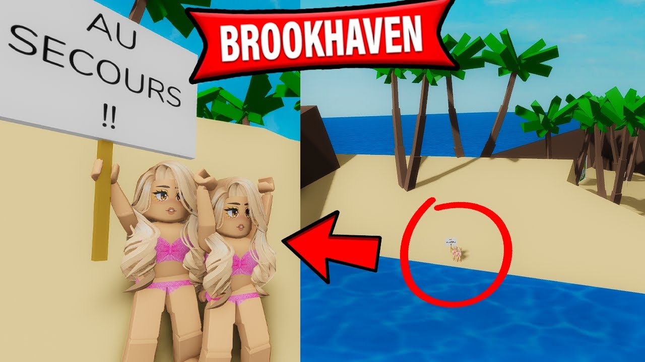 LES JUMELLES INFLUENCEUSES BLOQUÉES SUR UNE ÎLE sur BROOKHAVEN RP ! ROBLOX FR