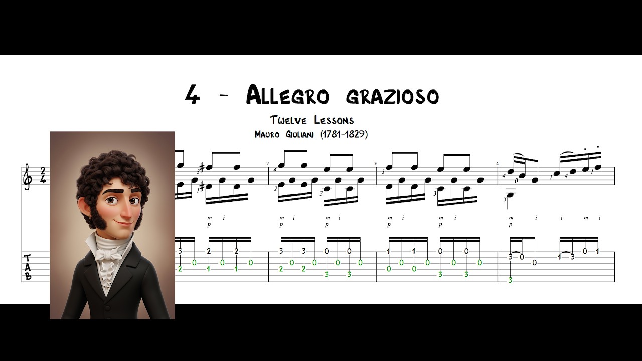 Mauro Giuliani - Opus 1 Part Four No 4 - Allegro grazioso