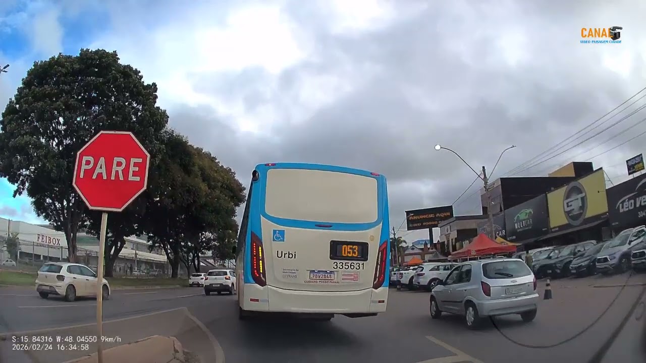 SAINDO DE TAGUATINGA CENTRO DF, PASSANDO PELA COMERCIAL SUL, PASSANDO PELO PISTÃO SUL.