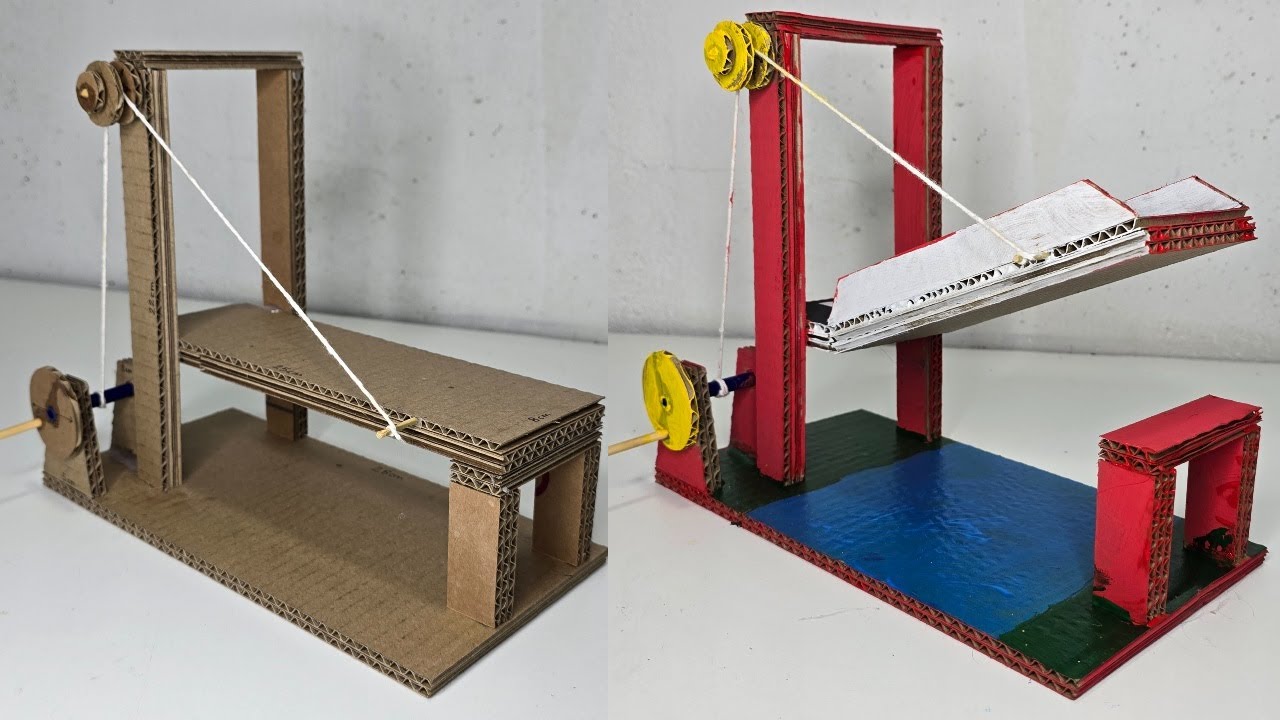 Como Hacer un Puente Levadizo con Poleas de Cart&oacute;n