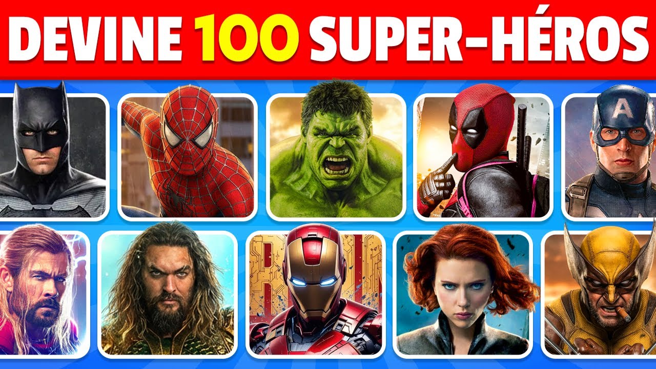 Devine le SUPER-HÉROS en 3 secondes 🦸‍♂️💥✅ Facile, Moyen, Diffile, Impossible | Marvel & DC