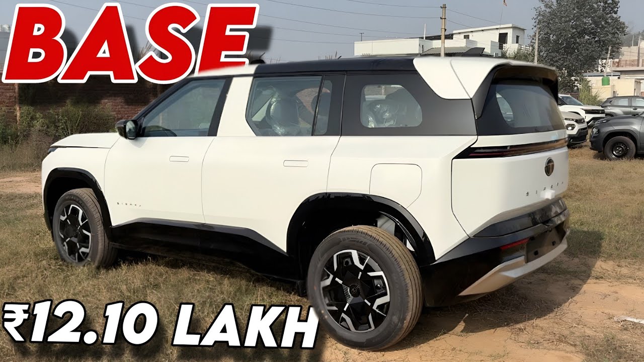 2026 Tata Sierra Pure Base Model ₹12.10 Lakh🥵| 2026 Tata Sierra Base Model White Colour Features✅