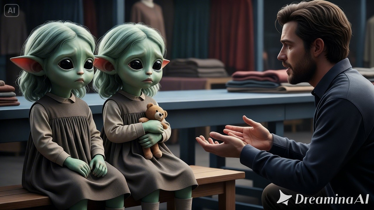 Hungry Alien Sisters Waited All Day—Until a Human Finally Noticed Their Tears | Sci-Fi