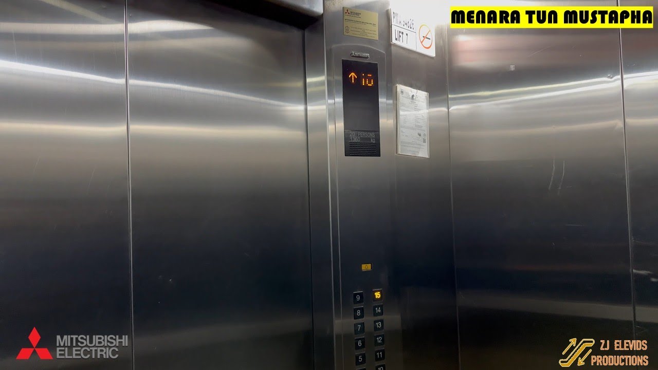 3 Mitsubishi Elevators at Menara Tun Mustapha, Kota Kinabalu, Sabah, Malaysia. (Low Zone)