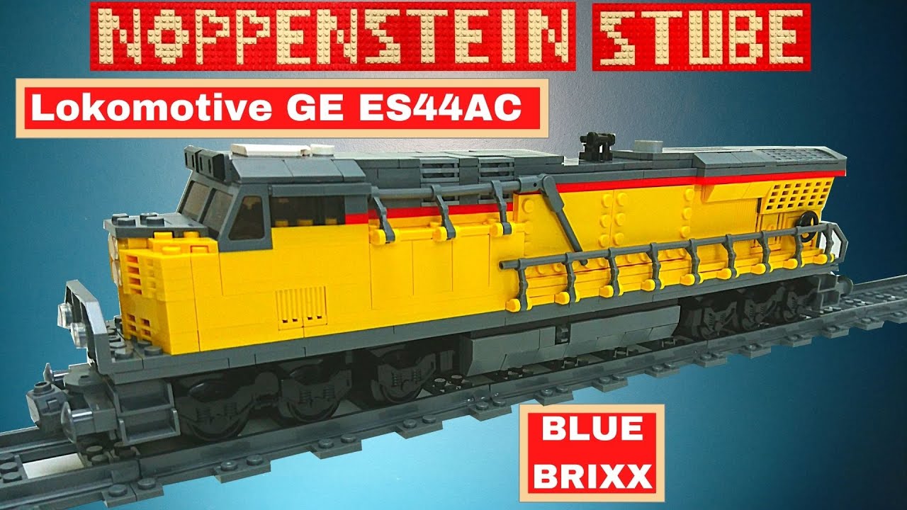 BlueBrixx  Lokomotive GE ES44AC Gelb Aufbau | Review | Testfahrt | Diese US Lokomotive ist genial