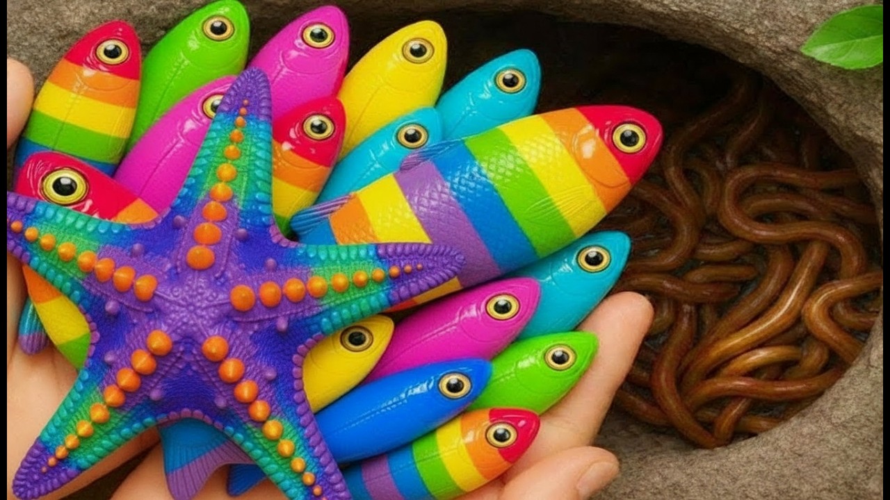 Catch Beautiful Aquarium Fish in Giant Colorful Egg, Baby Turtle, Molly Fish, Pencil Fish, Eel, Carp