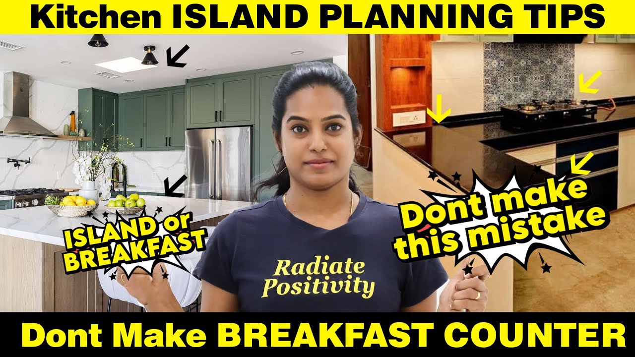 Kitchen island Breakfast Counter Planning Tips | Don't Make This Mistakes | Tamil