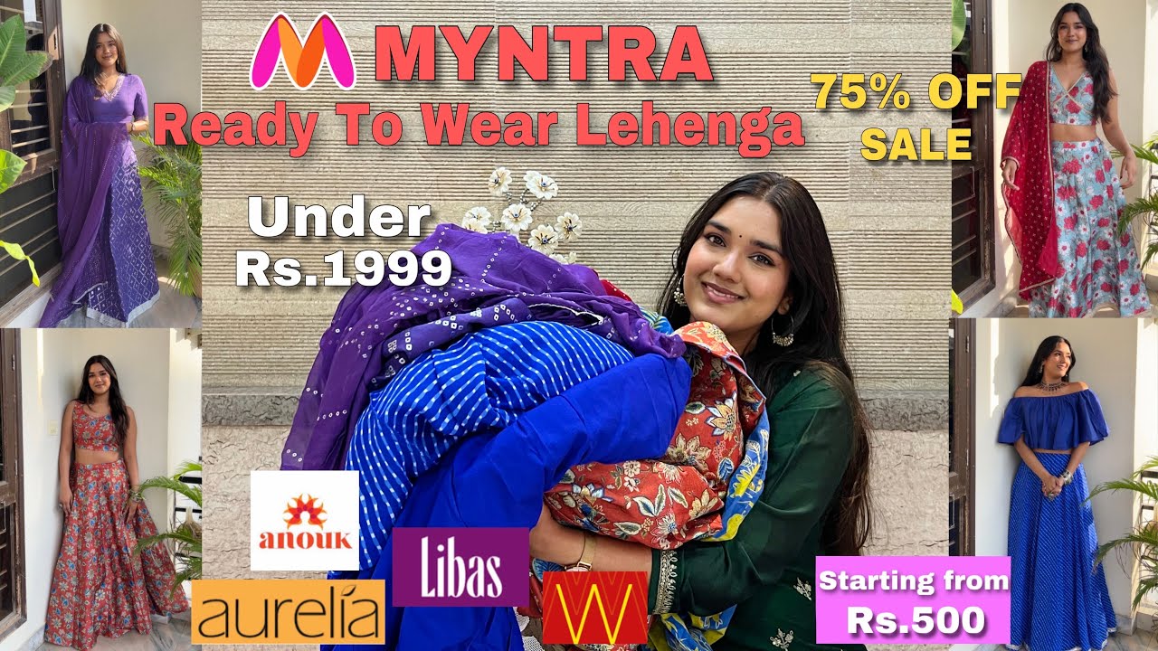 Best Designer Lehenga Ever😍| Fully Stitched Lehenga Under 2000 from Myntra😱 | Myntra Haul