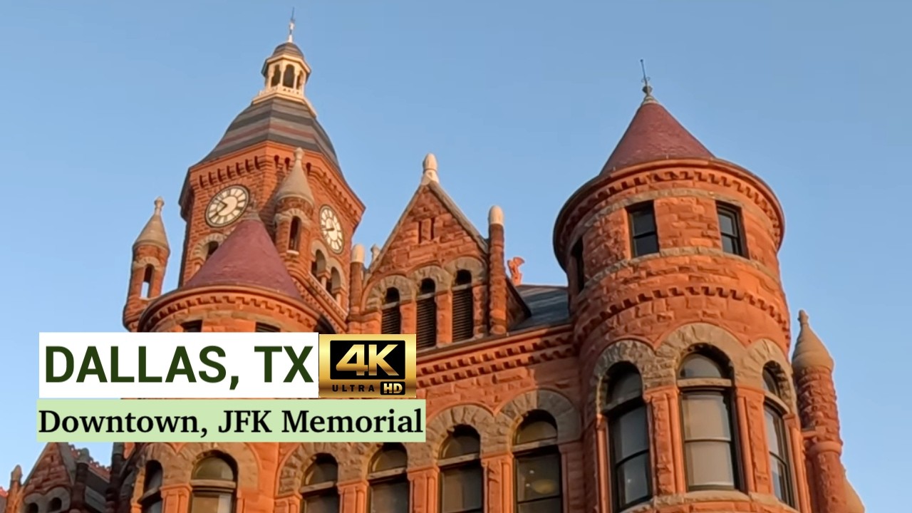 Texas 4K Trip : JFK Memorial, Dallas, Traveling from Fort Lauderdale, FL. - Walkthrough