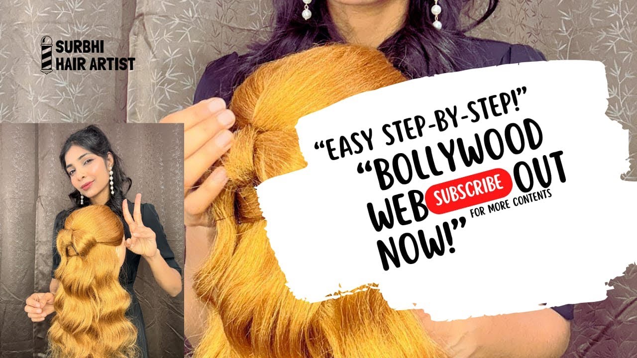 Bollywood Inspired Web Hairstyle with Bow | Full Tutorial