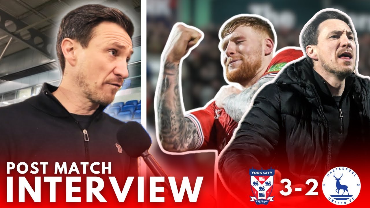 Stuart Maynard | York City 3-2 Hartlepool | Post Match Interview 