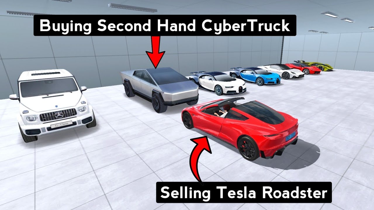 Selling Tesla Roadster & Buying A Second Hand Cybertruck - 3D Driving Class 2024 - Android gameplay