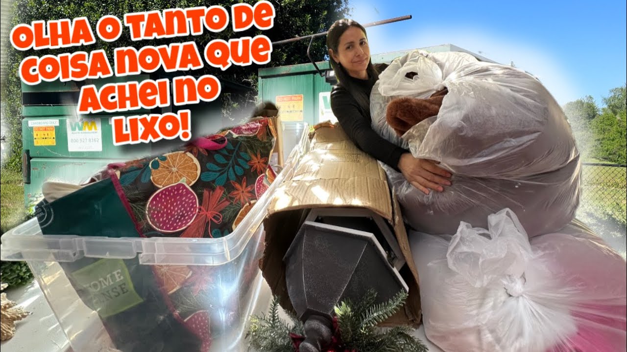 OLHA O TANTO DE COISAS NOVAS QUE ACHEI NO LIXO DOS EUA!