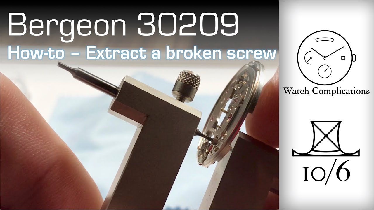 Bergeon 30209 Извлечение сломанного винта из часовой пластины