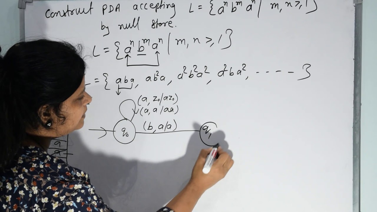 4.6|Automata| PDA for a^n b^m c^n | Dr. Pushpa Choudhary | Hindi