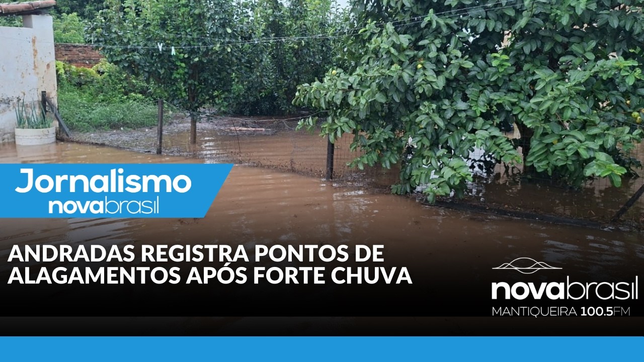 ANDRADAS REGISTRA PONTOS DE ALAGAMENTOS APÓS FORTE CHUVA