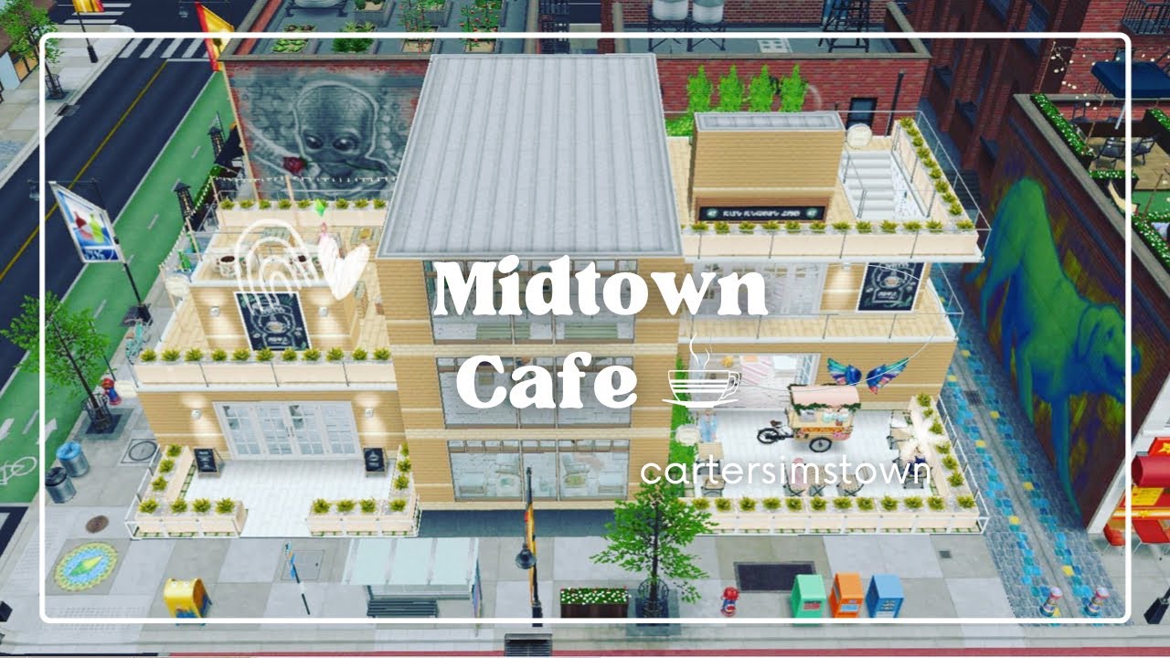 The Sims Freeplay Midtown Cafe ☕️ / House Tour and Live Build 🛠