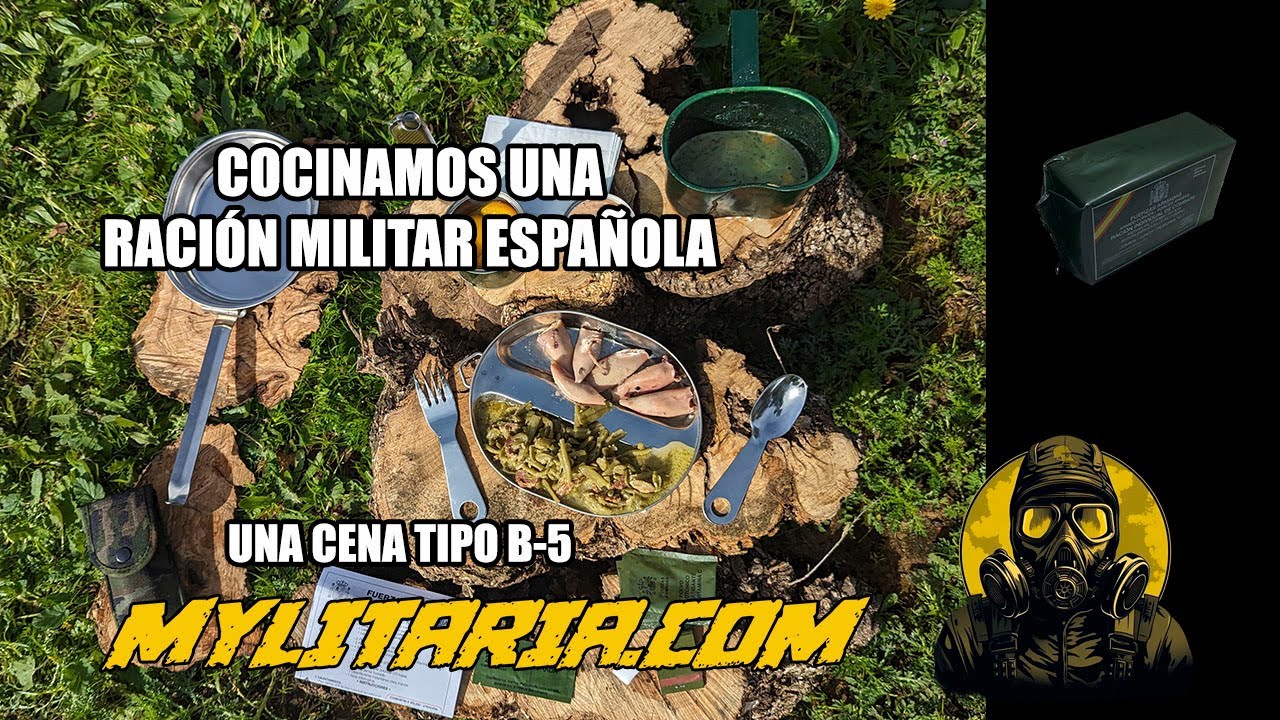 Cocinando mre o ración militar española B5