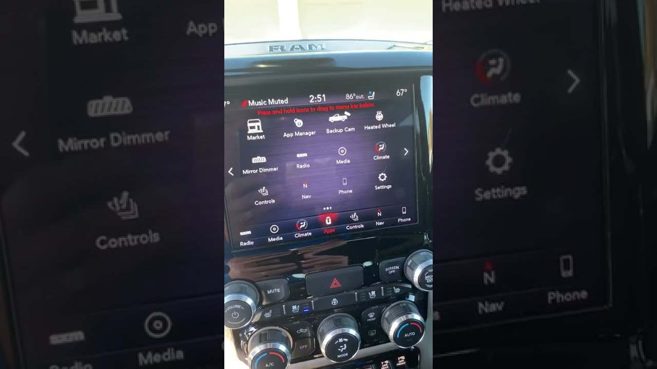 Turn off the park assist braking on Ram 1500 Laramie