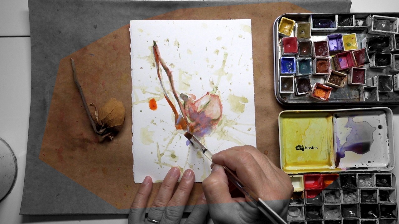PROCESS: Daily Rose Watercolour Painting DAY 3875 (20260318WED)