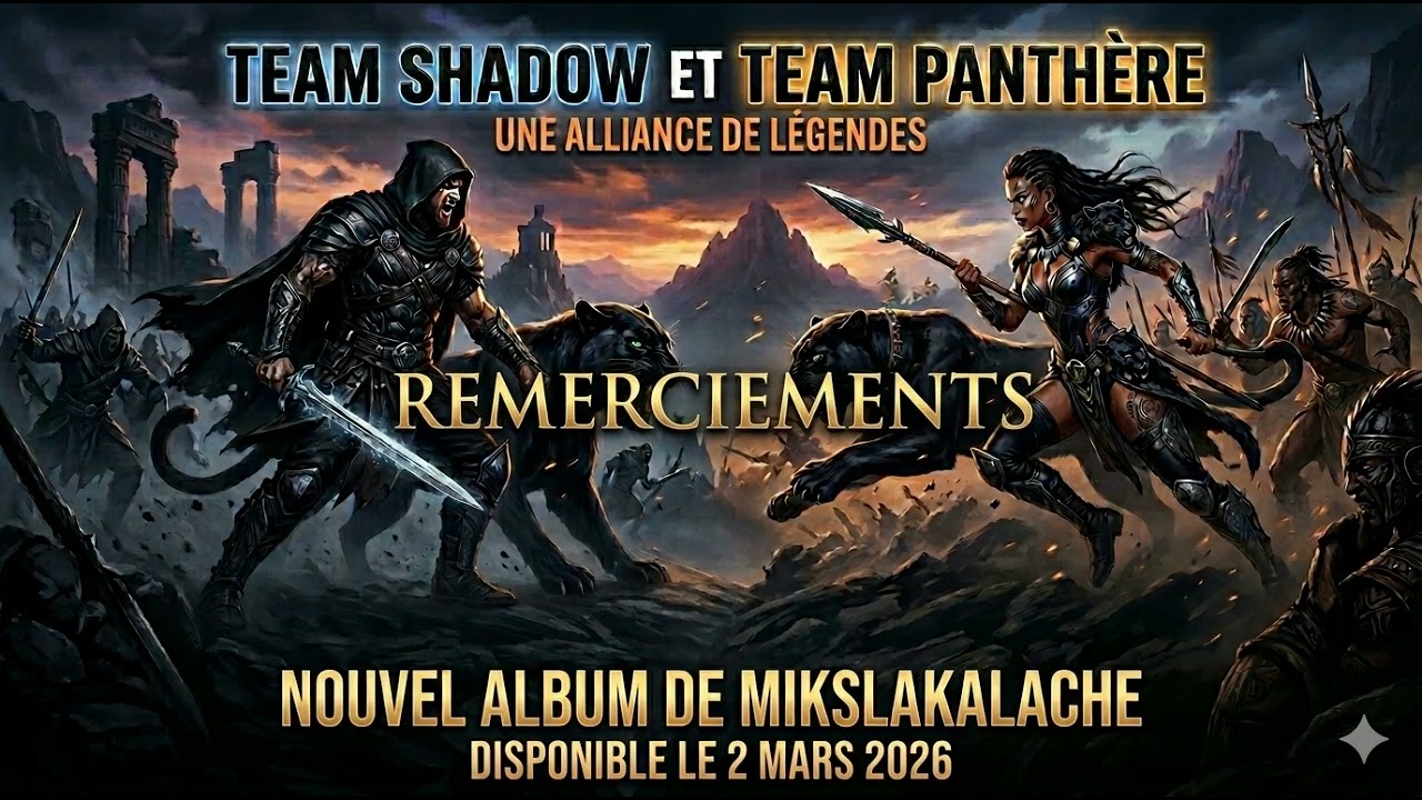 Nouvelle albums titre remerciement au panthère et Shadowhunteurs 