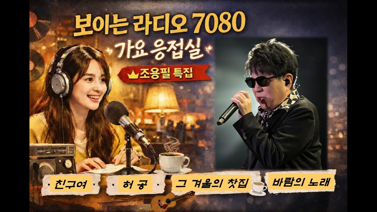 🎙️보이는 라디오 7080 가요 응접실 📻 가왕 조용필 특집 🎶 애청자 사연과 함께 듣는 명곡 4선 💛 친구여/ 허공/ 그 겨울의 찻집/ 바람의 노래 💫