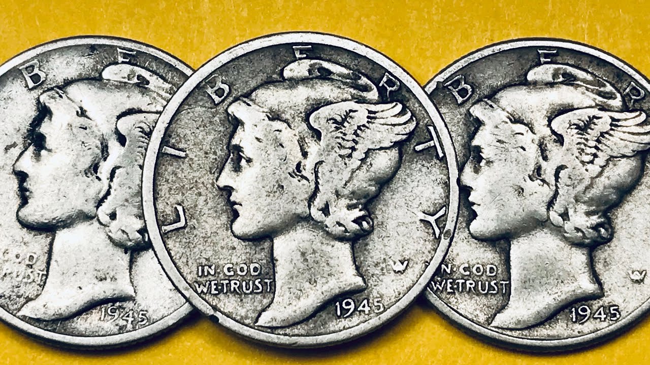 $125,000 For A US 1945 Mercury Winged Liberty Dime Philadelphia Full Bands  - United States Coin