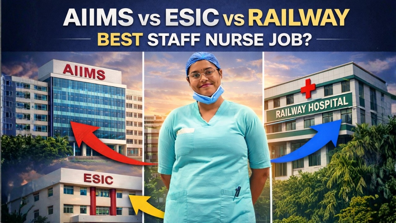AIIMS vs ESIC vs Railway Staff Nurse Job | Salary, Promotion & Workload Explained