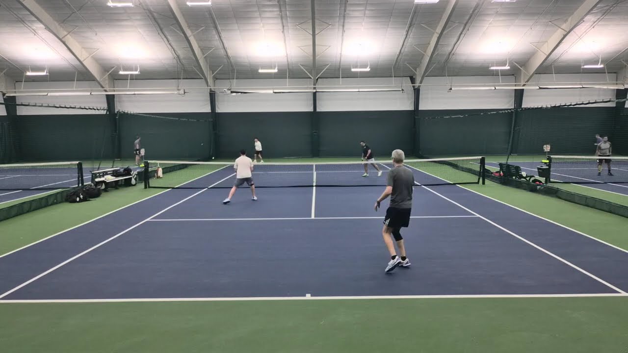 Early Morning Men's Doubles Tennis Session 