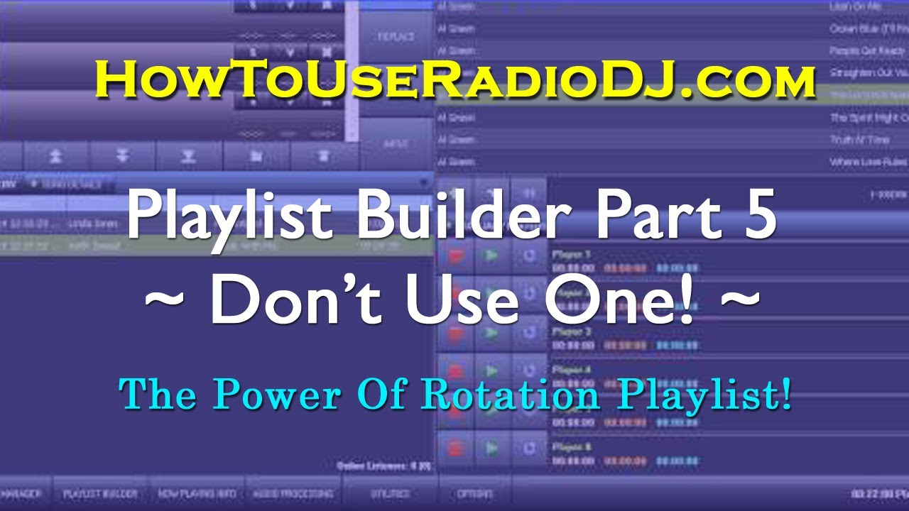 RadioDJ Playlist Builder Part 5 (Don't Use One!)