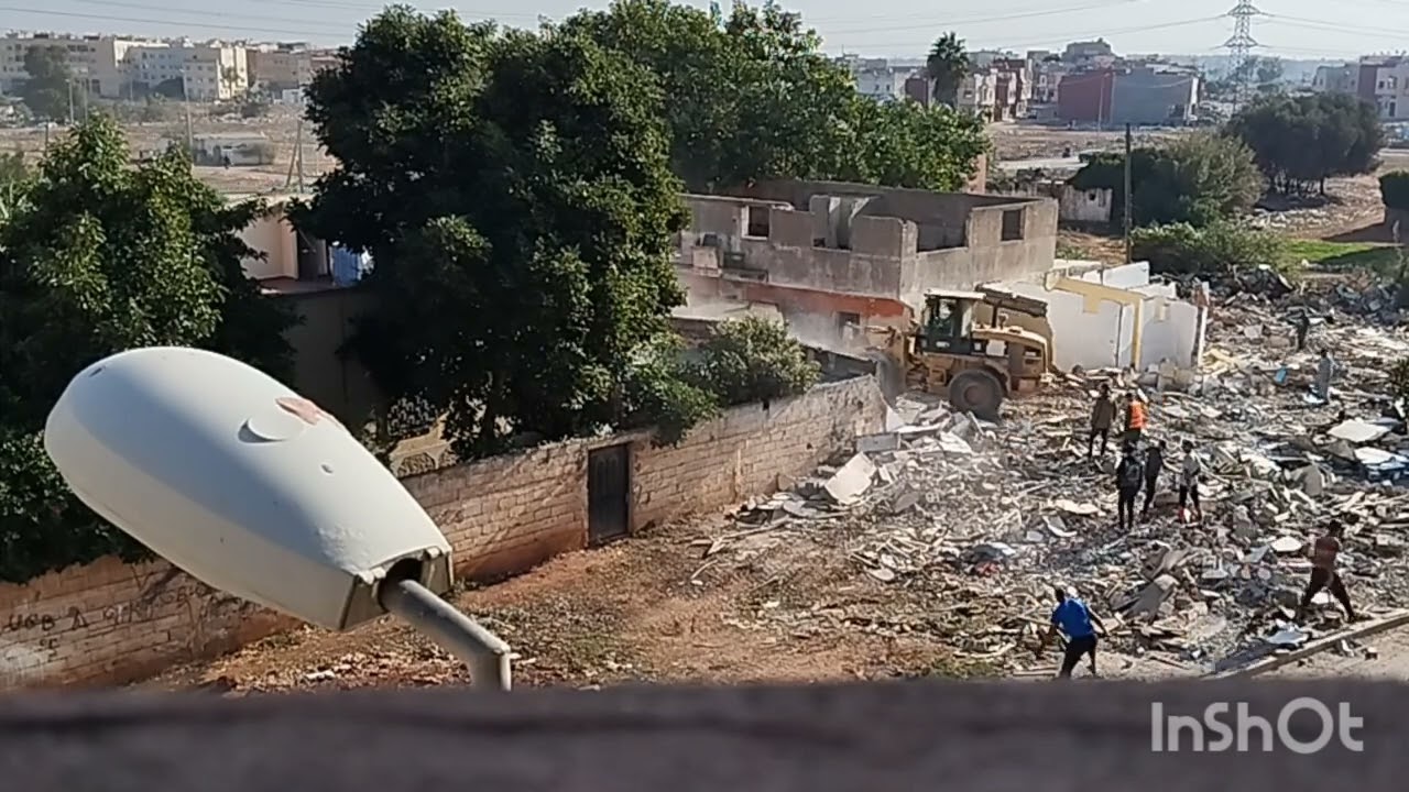 لحظة هدم دوار الصافي المحمدية
