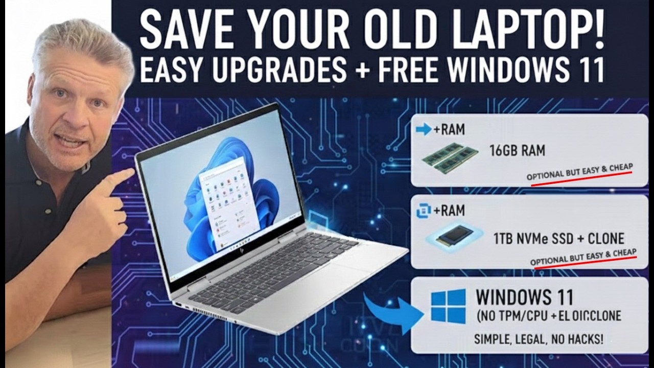 Можно ли запустить Windows 11 на старом, неподдерживаемом ноутбуке? ДА! Вот как это сделать.