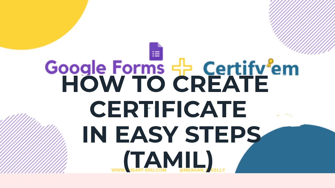 SIMPLE STEPS TO CREATE CERTIFICATE IN GOOGLE (TAMIL)