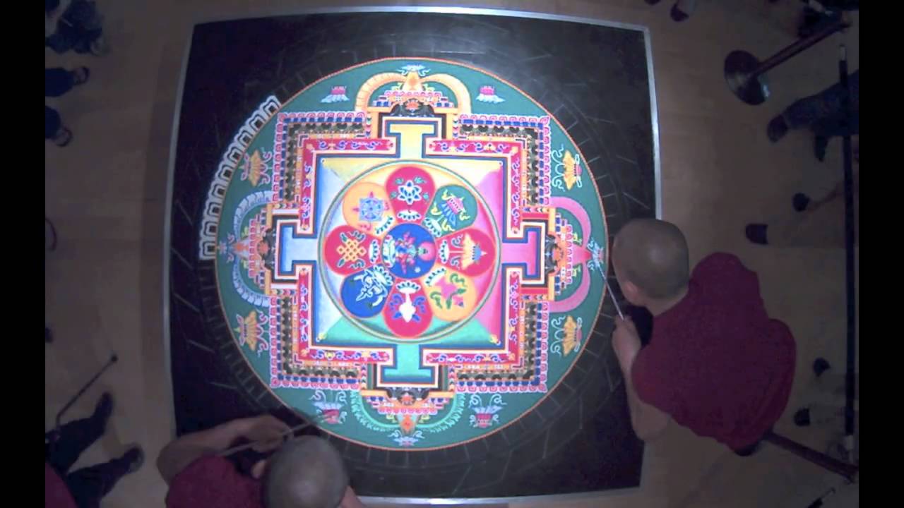 Sacred Tibetan Sand Mandala Time Lapse