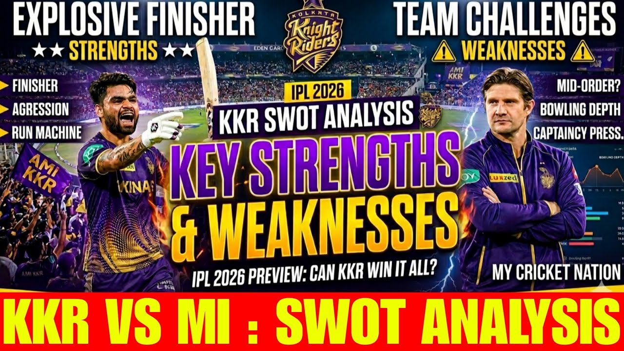 IPL 2026: KKR Strengths & Weakness detailed analysis | Ami KKR Hai Taiyaar