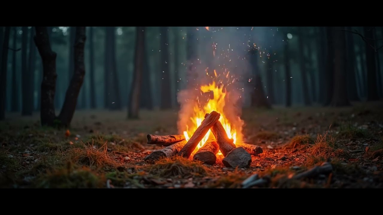Crackling Fireplace Sounds for Sleep & Relaxation 🔥 Cozy Night Ambience