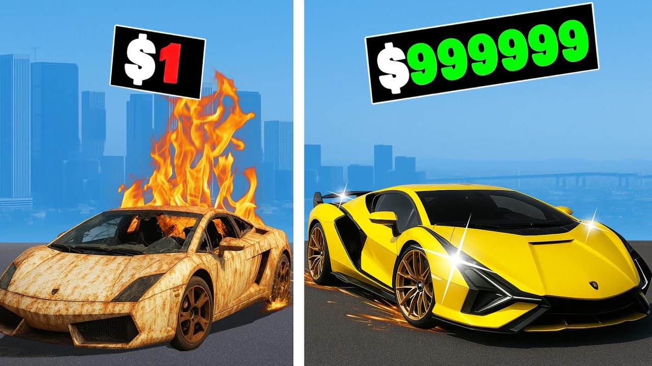 $1 to $1,000,000,000 LAMBORGHINI in GTA 5!
