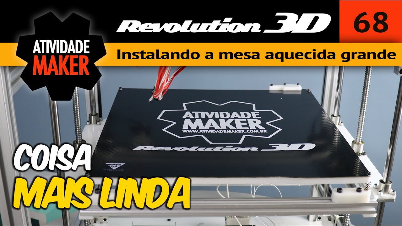 Impressora 3D caseira REVOLUTION - Instalando a mesa aquecida grande