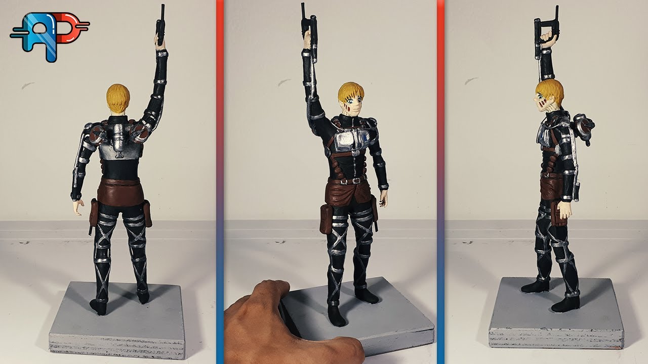 016. C&oacute;mo hacer a Armin Arlert en porcelanicr&oacute;n | porcelana fr&iacute;a paso a paso - Shingeki no Kyojin 4T
