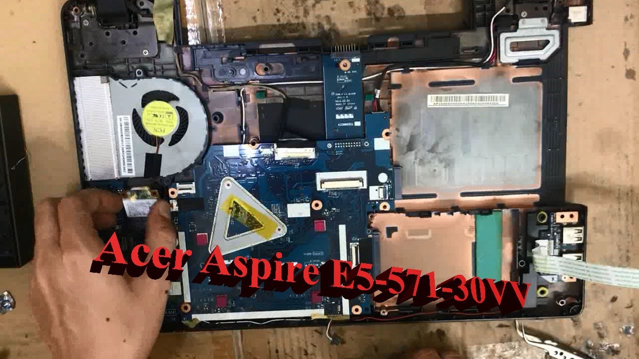 Acer Aspire E5 571 30VV Disassembly and fan cleaning Laptop repair
