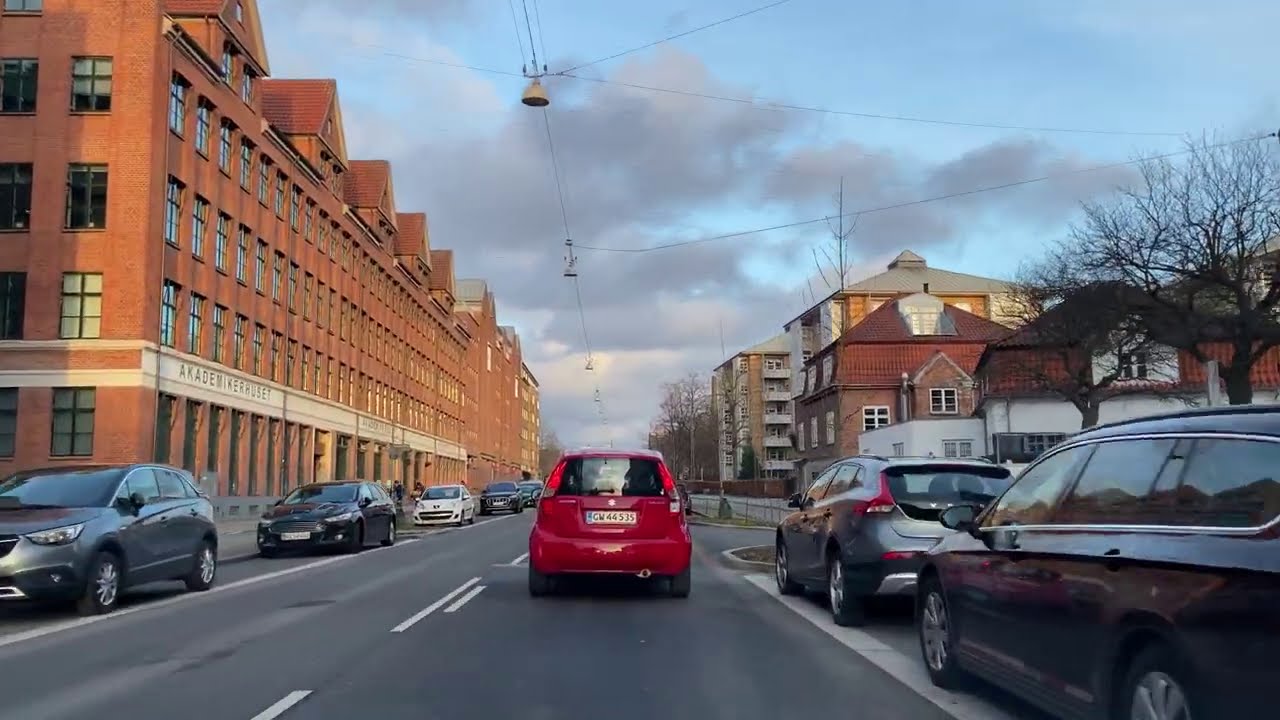 Copenhagen and Frederiksberg City | Driving In Denmark | 4k UHD 60fps|