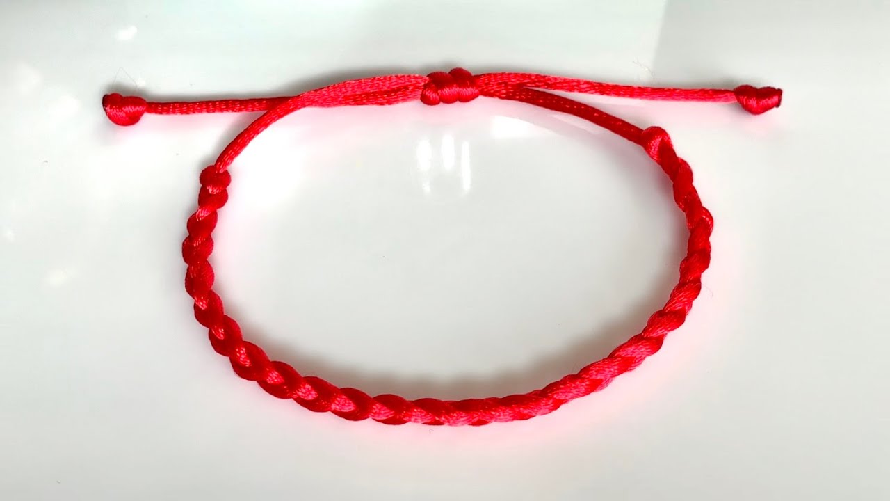 DIY | Make a bracelet with only a piece of string | Rainbow weaves